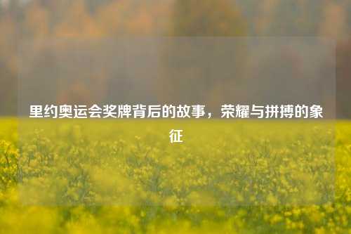 里约奥运会奖牌背后的故事，荣耀与拼搏的象征